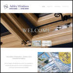Screen shot of the Ashley Windows Ltd website.