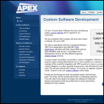 Screen shot of the Apex Software Ltd website.