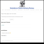 Screen shot of the Subsidence Claims Advisory Bureau Ltd website.