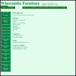 Screen shot of the Winscombe Furniture Ltd website.