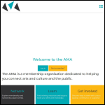 Screen shot of the Arts Marketing Association Ltd website.