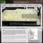 Screen shot of the Stone Heritage Sales Ltd website.