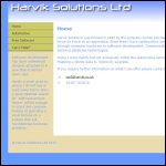 Screen shot of the Harvik Solutions Ltd website.
