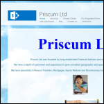 Screen shot of the Priscum Ltd website.