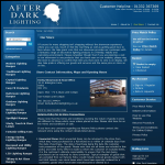 Screen shot of the After Dark Lighting (UK) Ltd website.