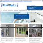 Screen shot of the Direct Glazing Ltd website.