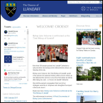 Screen shot of the Llandaff Diocesan Board for Social Responsibility website.