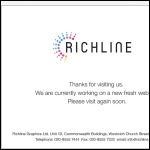 Screen shot of the Richline Graphics Ltd website.
