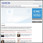 Screen shot of the Mattco Ltd website.