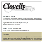Screen shot of the Clovelly Recording Ltd website.