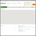 Screen shot of the Saville Products Ltd website.