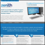 Screen shot of the Zenith Business Solutions Ltd website.