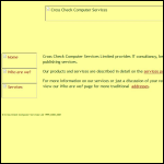Screen shot of the Cross Check Computer Services Ltd website.