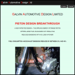Screen shot of the Galvin Automotive Design Ltd website.