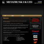 Screen shot of the Metatrunk Uk Ltd website.