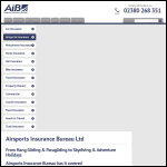 Screen shot of the Airsports Insurance Bureau Ltd website.