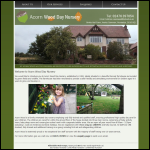 Screen shot of the Acorn Day Nursery Ltd website.