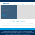 Screen shot of the Ferndale Joinery Ltd website.