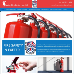 Screen shot of the Exeter Fire Protection Ltd website.