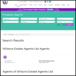 Screen shot of the Wilsons (Company Agents) Ltd website.