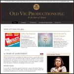 Screen shot of the Old Vic Productions Plc website.
