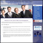 Screen shot of the Reb Travel Services Ltd website.