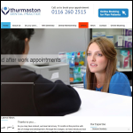 Screen shot of the Thurmaston Dental Practice website.