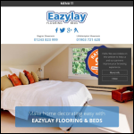 Screen shot of the Eazylay Flooring & Beds website.