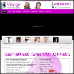 Screen shot of the Visage School of Beauty Therapy Ltd website.