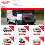 Screen shot of the Abacus Self Drive Ltd website.