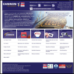 Screen shot of the Cannon Security Ltd website.