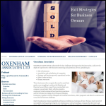 Screen shot of the Oxenham Associates Ltd website.