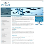 Screen shot of the Eyecare Information Service website.