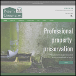 Screen shot of the Property Conservation Services Ltd website.