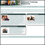 Screen shot of the National Training Resources Ltd website.