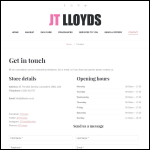 Screen shot of the J T Lloyds Ltd website.