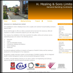 Screen shot of the Mealing & Company Ltd website.
