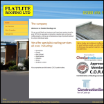 Screen shot of the Flatlite Roofing Ltd website.
