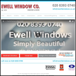 Screen shot of the Ewell Windows Ltd website.