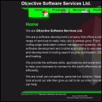 Screen shot of the Objective Software Services Ltd website.