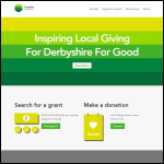 Screen shot of the Derbyshire Community Foundation website.