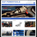 Screen shot of the Haf Powertools Ltd website.