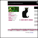 Screen shot of the Black Cat Printers Ltd website.
