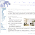 Screen shot of the Mirror Door Systems Ltd website.