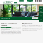 Screen shot of the Wimbledon Window Company Ltd website.