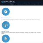 Screen shot of the Object Synergy Ltd website.
