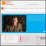 Screen shot of the Forward Arts Foundation website.