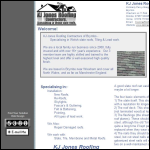 Screen shot of the K. Jones Roofing Ltd website.