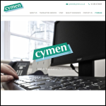 Screen shot of the Cymen Cyfyngedig website.