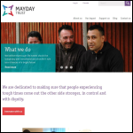 Screen shot of the Mayday Trust website.